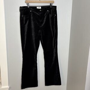 AGOLDE Women's 32 Nico High Rise Velvet Boot Cut Jean Black